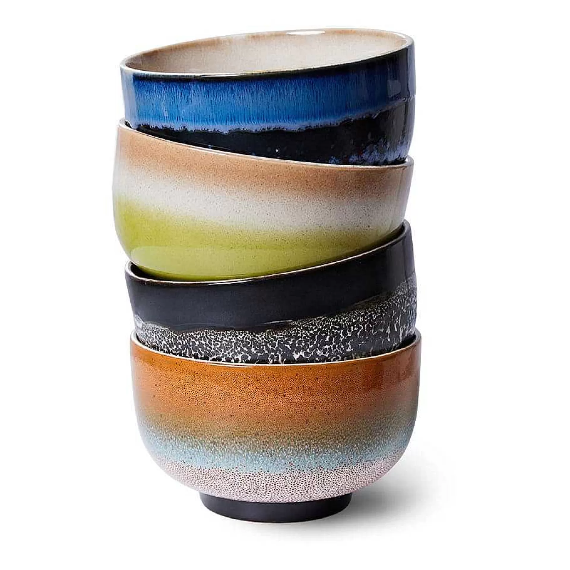HK Living Frokostskåler*70'S Skal O13,5 Cm 4-Pk