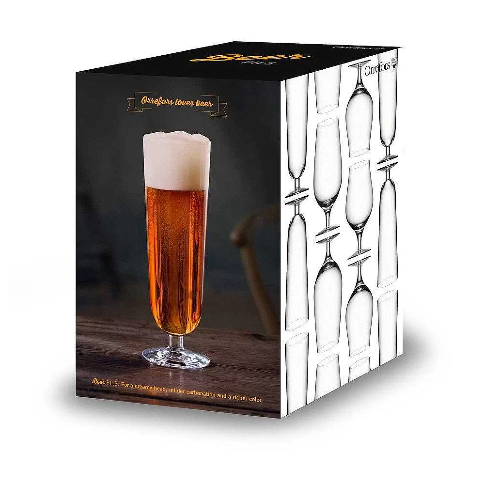 Orrefors Ølglass*Beer Pils Ølglass 4-Pakn.