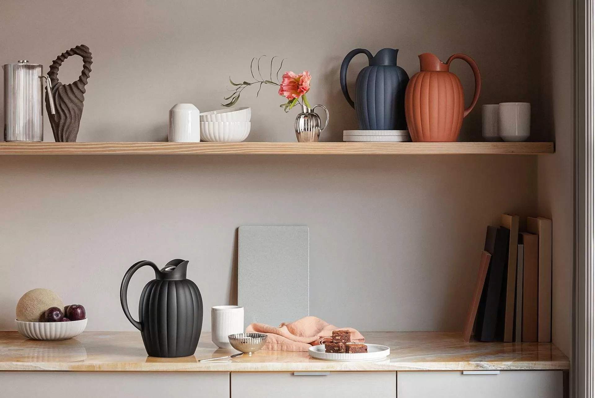 Georg Jensen Bernadotte Termokanne Terrakotta