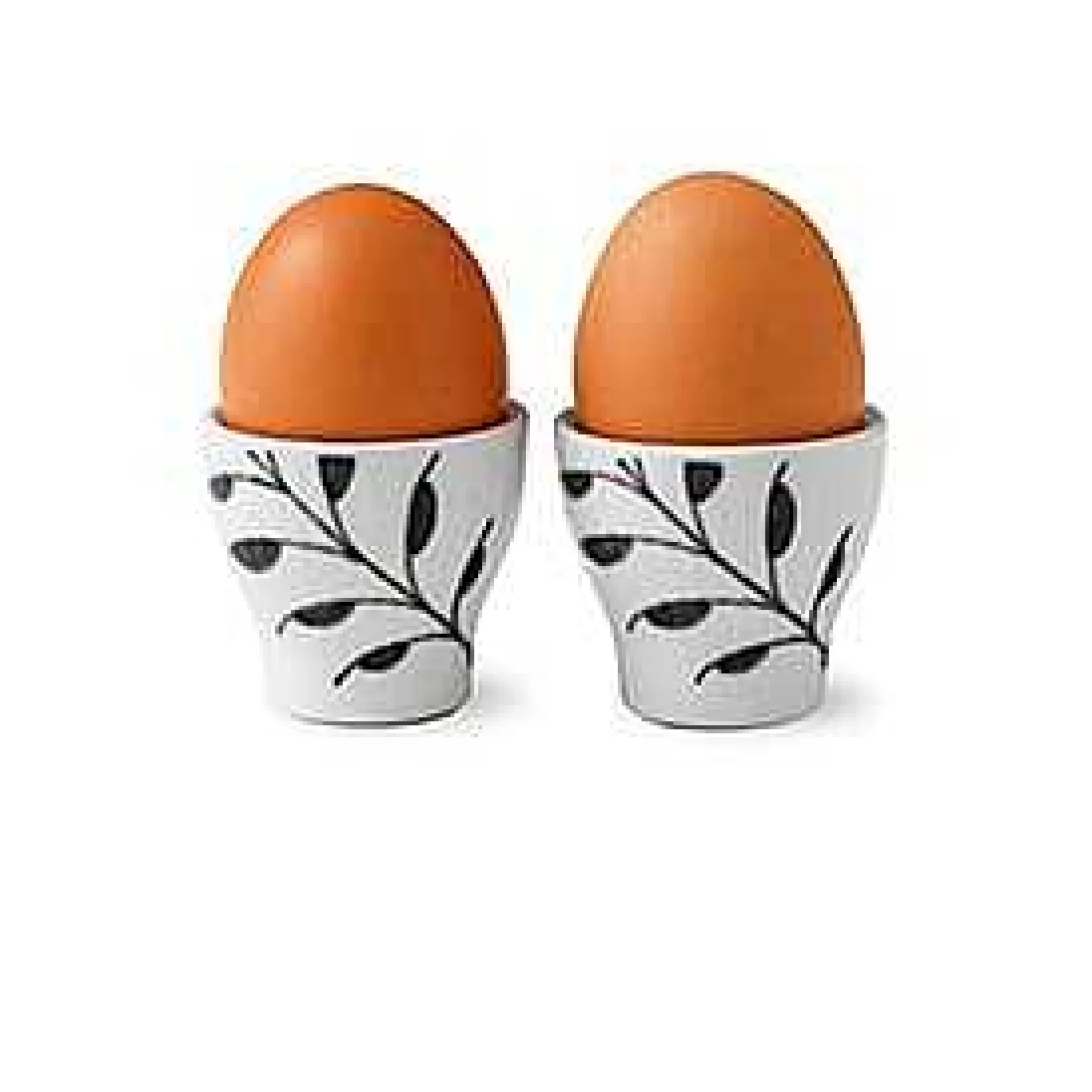 Royal Copenhagen Eggeglass*Black Fluted Mega Eggeglass 2-Pakn.