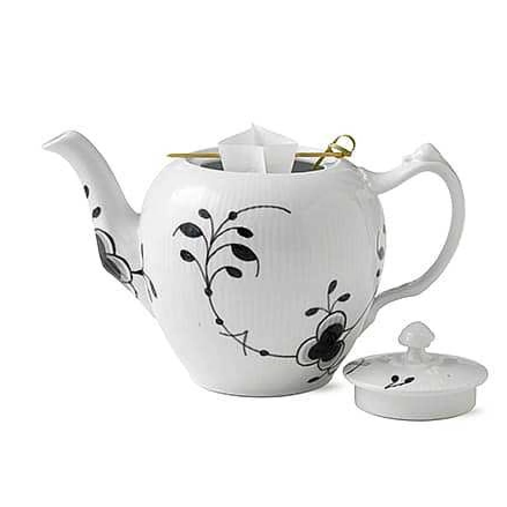 Royal Copenhagen Black Fluted Mega Tekanne