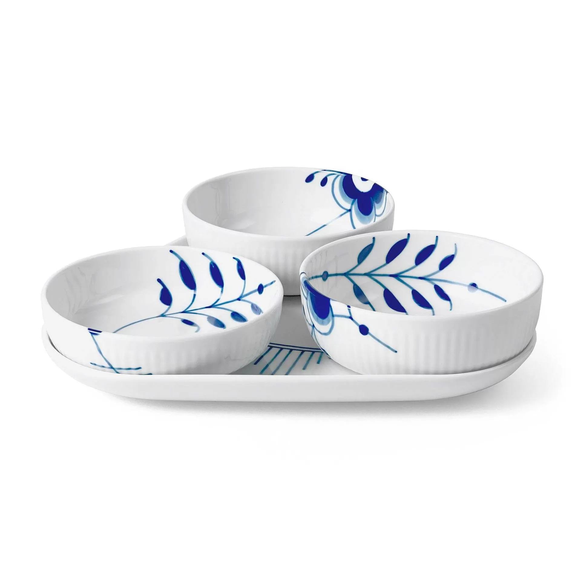 Royal Copenhagen Servise & Startsett*Blue Fluted Mega Serveringssett 4 Deler