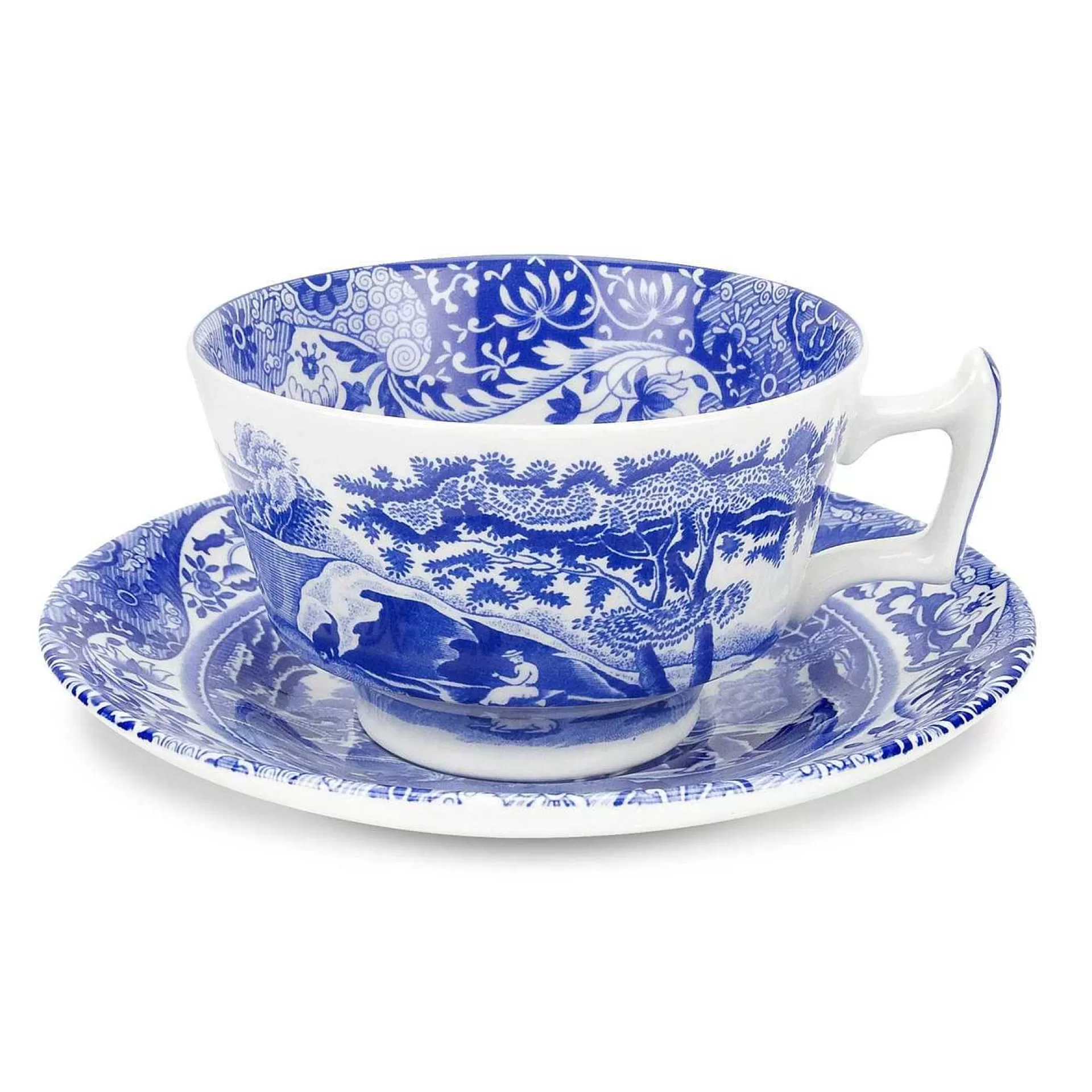 Spode Tekopper*Blue Italian Tekopp Med Skal