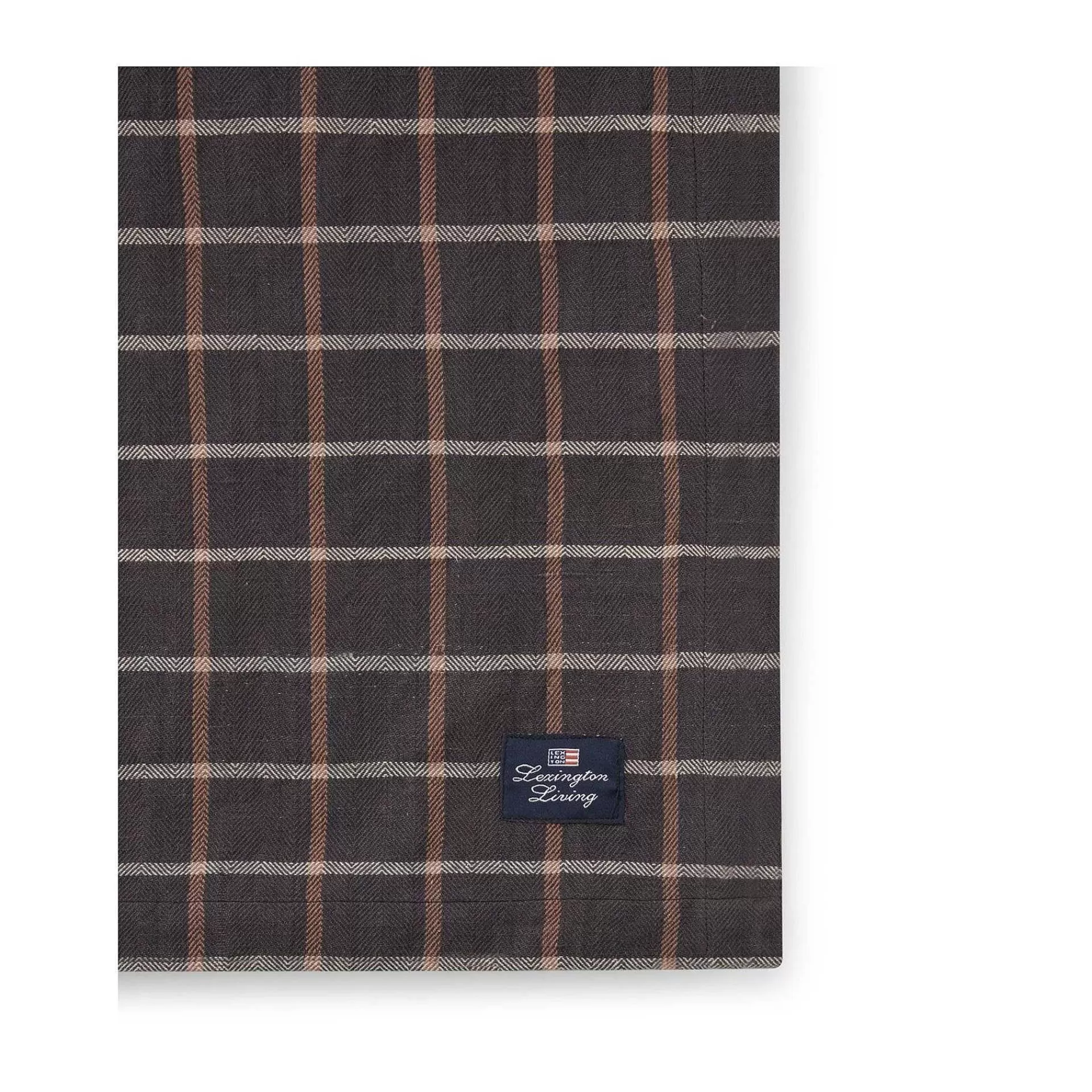 Lexington Checked Cotton Linen Duk 150 X 350 Cm