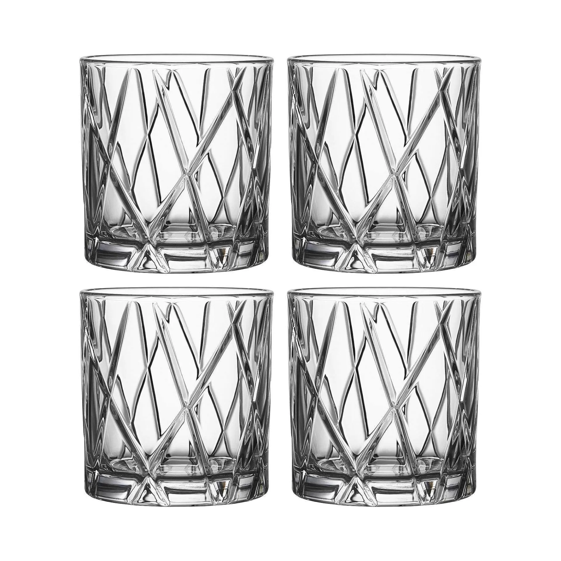 Orrefors Whiskyglass & Cognacglass*City Double Old Fashioned Glass 4-Pakk
