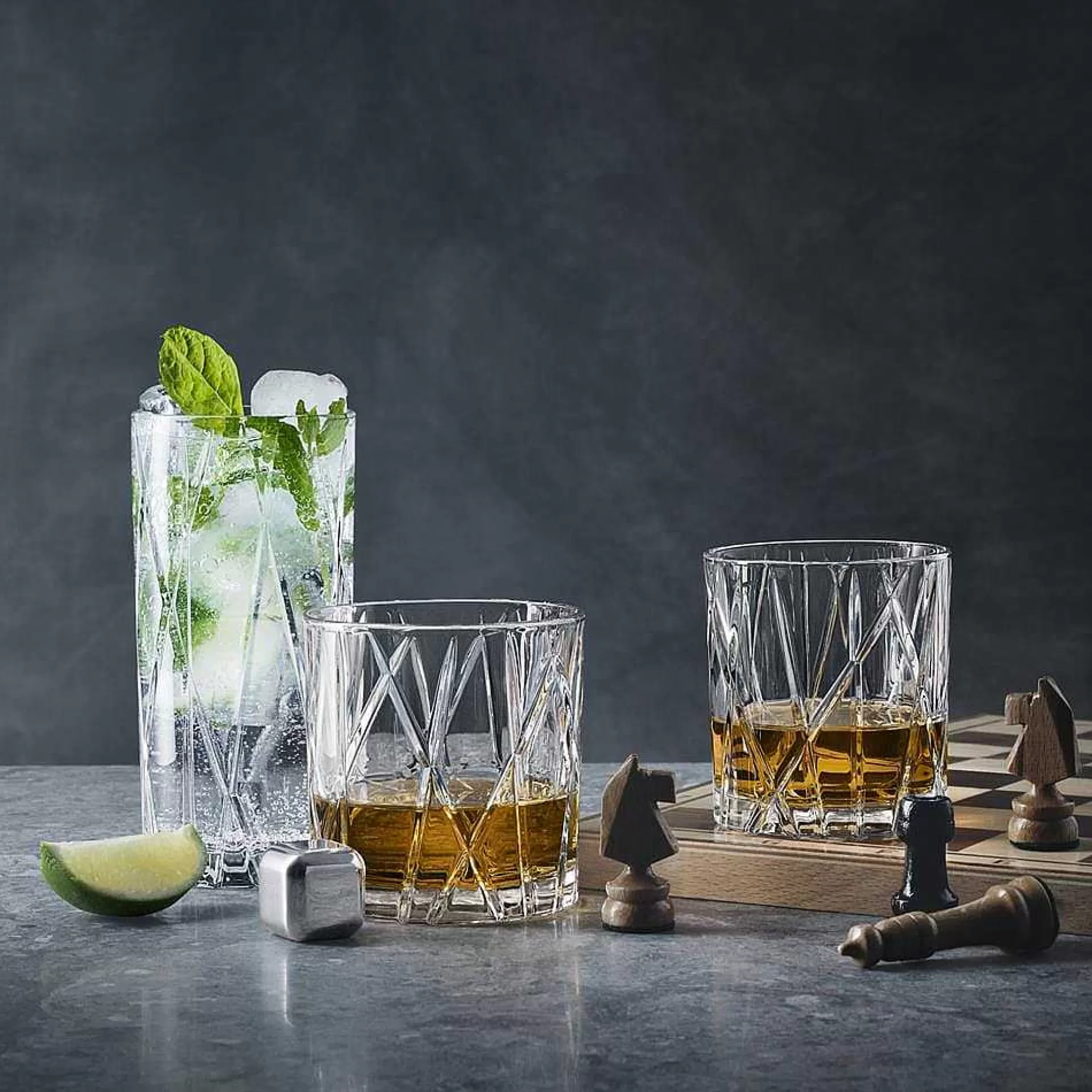 Orrefors Whiskyglass & Cognacglass*City Old Fashioned Glass 4-Pakk