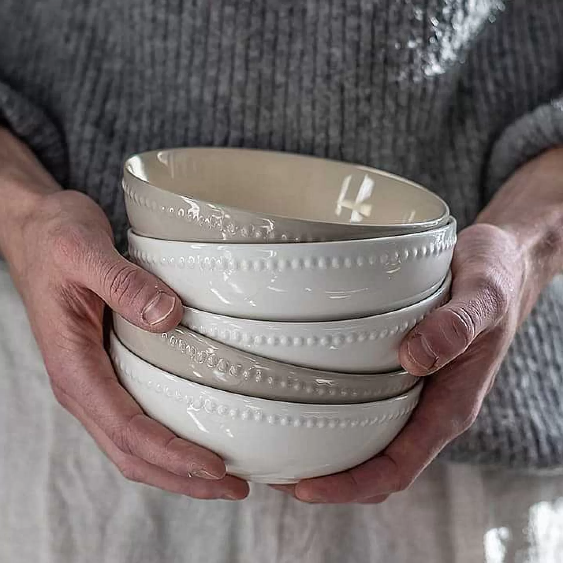 Scandi Living Frokostskåler*Dots Frokostbolle 60 Cl 4 Stk.