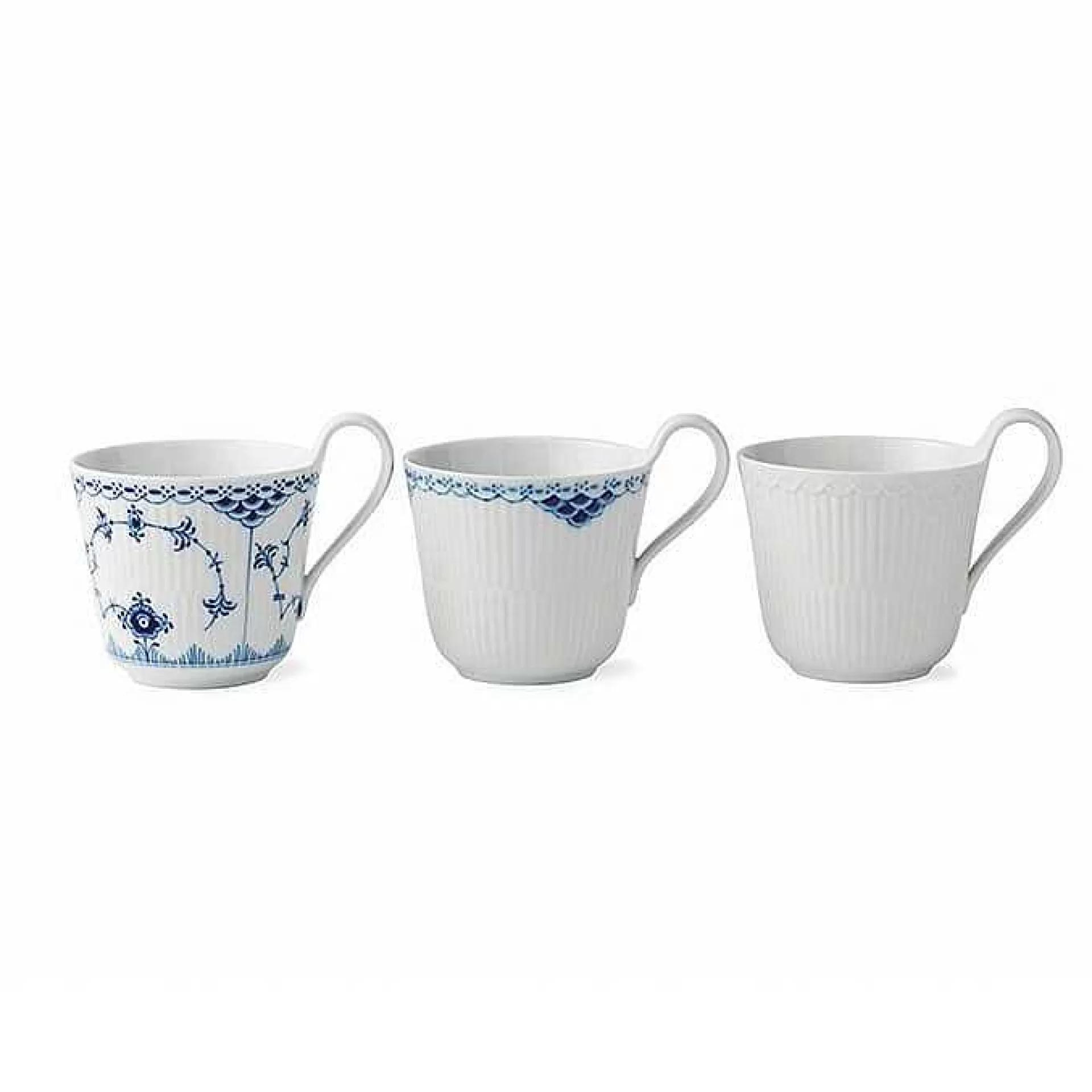Royal Copenhagen Kaffekopper*Gavesett History Mix Kopper Blonde 3-Stk.