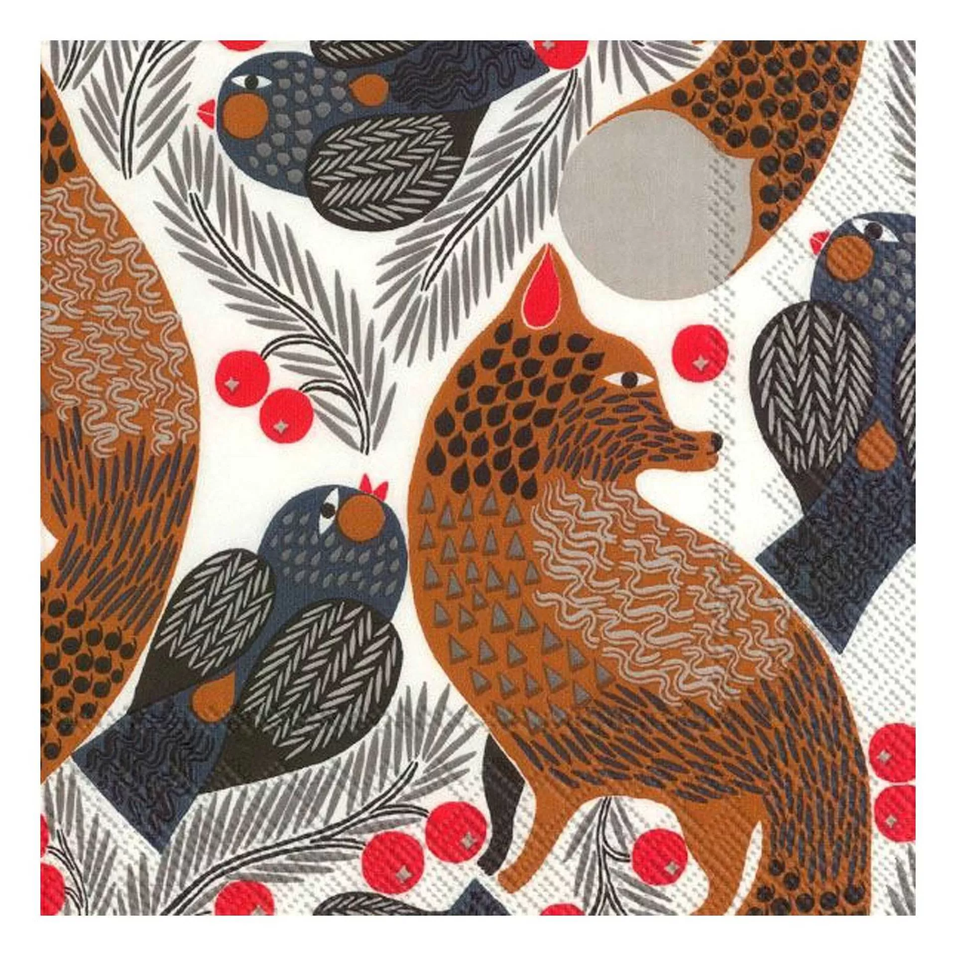 Marimekko Ketunmarja Serviett 33X33 Cm 20-Pakning