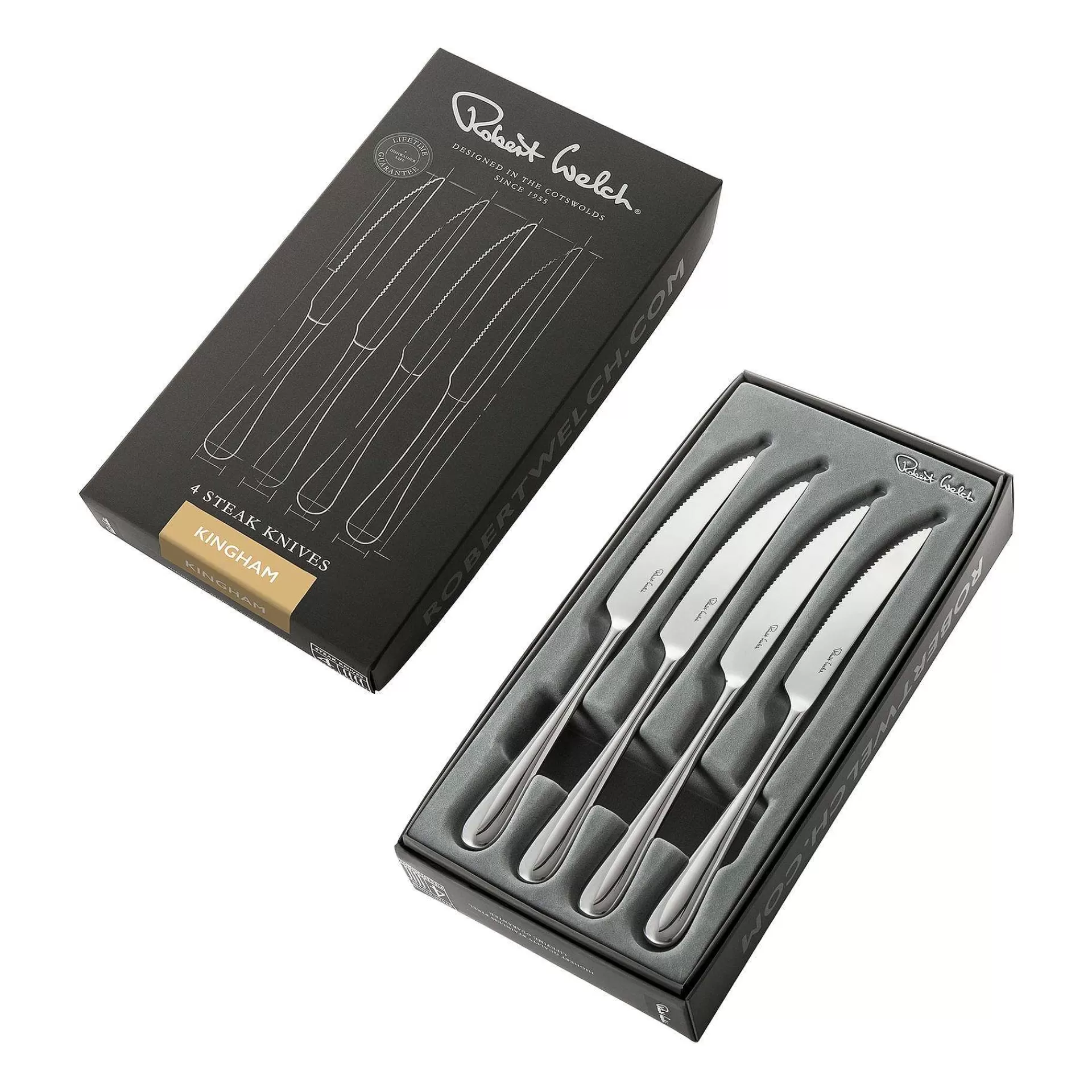 Robert Welch Kingham Bright Grillkniv 4-Pakning