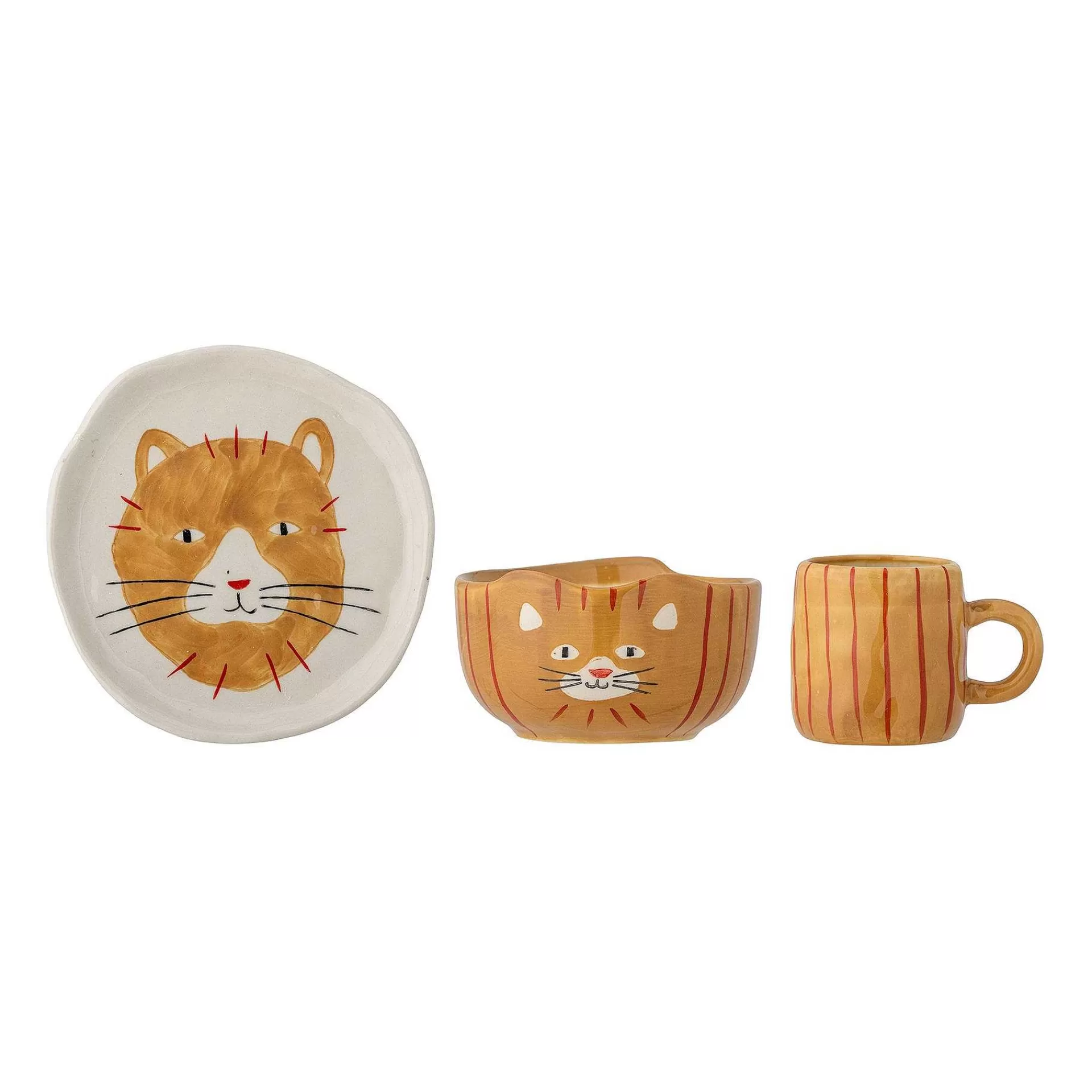 Bloomingville Barneserviser*Kittie Barneservise Steingods 3 Deler