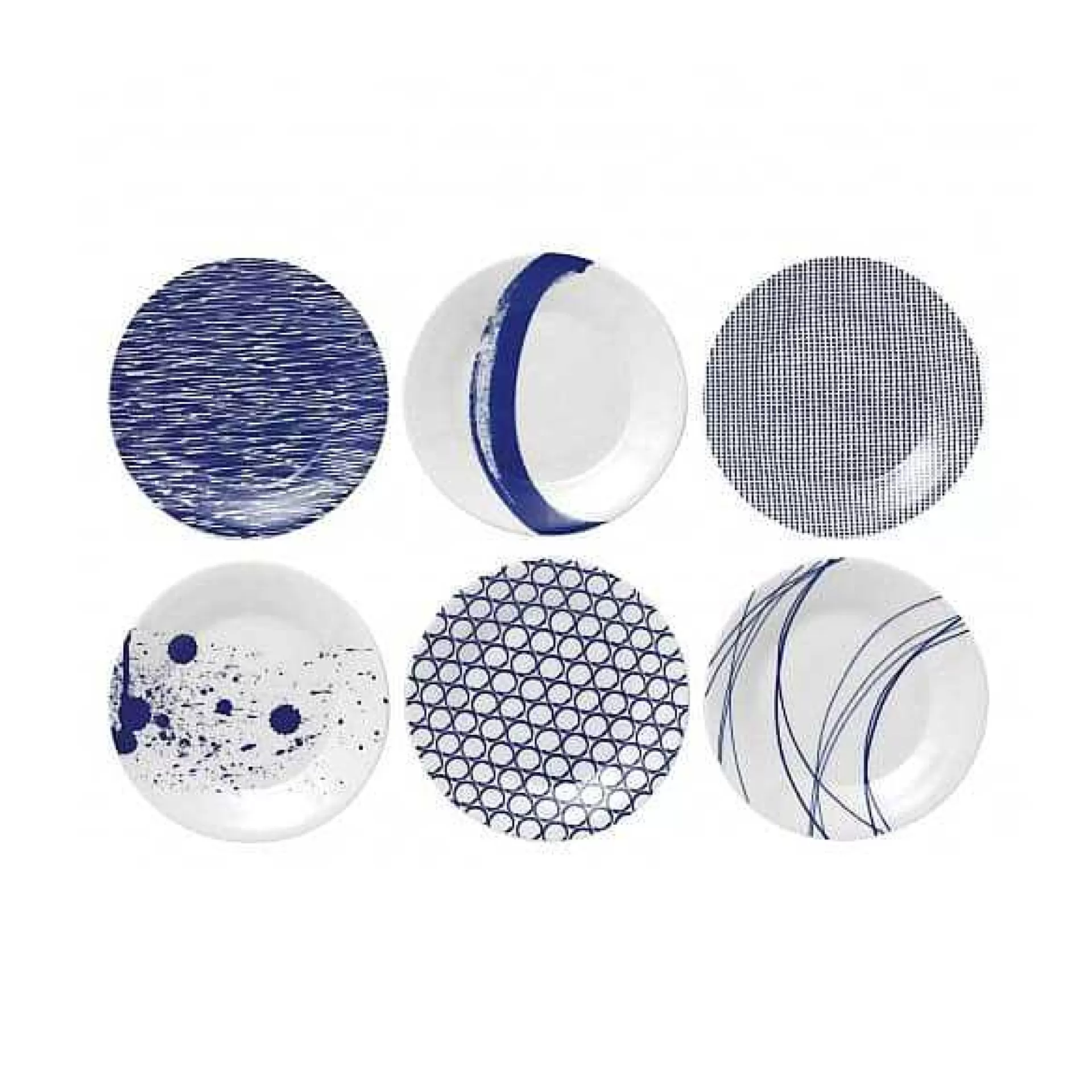 Royal Doulton Servise & Startsett*Pacific Tallerken Bla 6 Deler