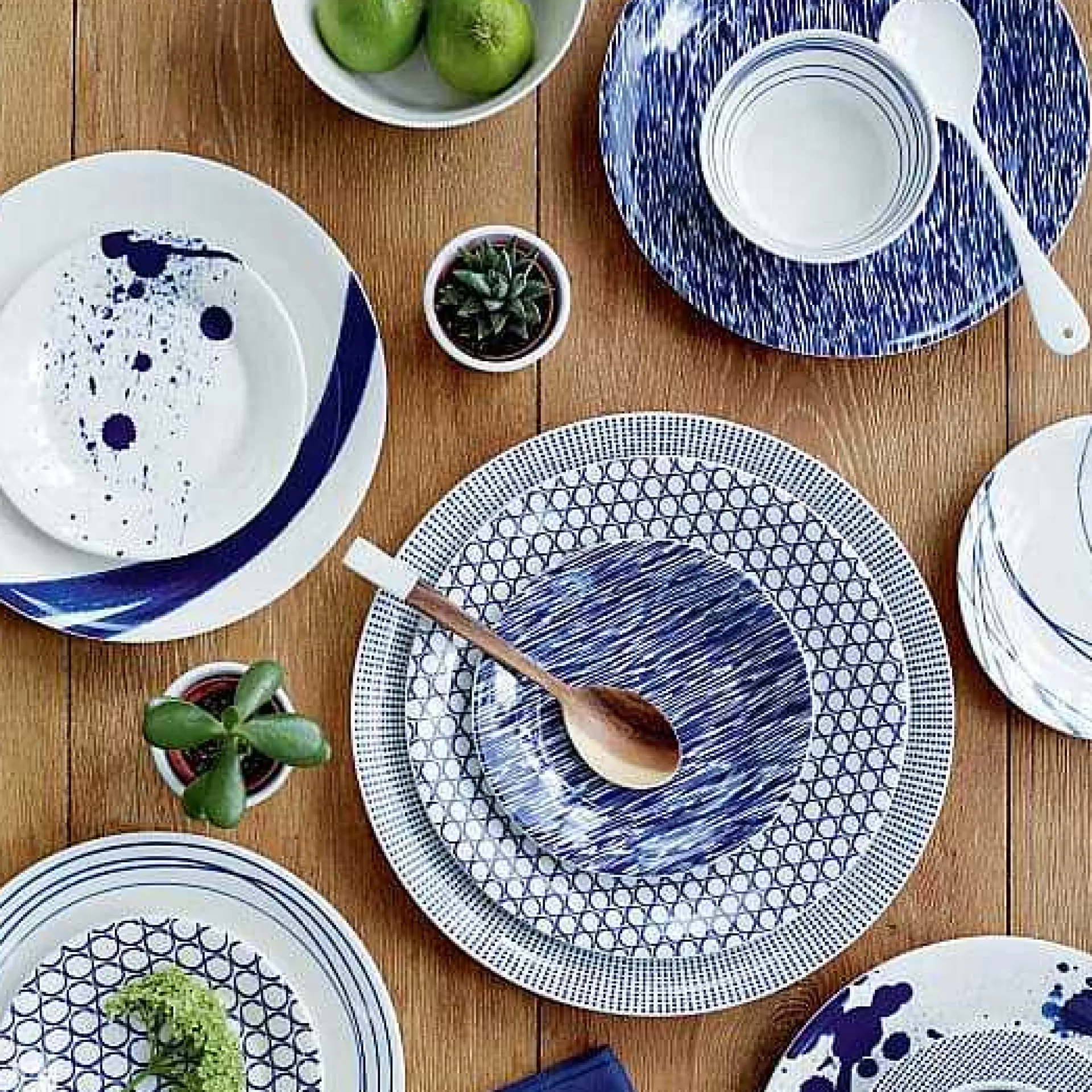 Royal Doulton Servise & Startsett*Pacific Tallerken Bla 6 Deler