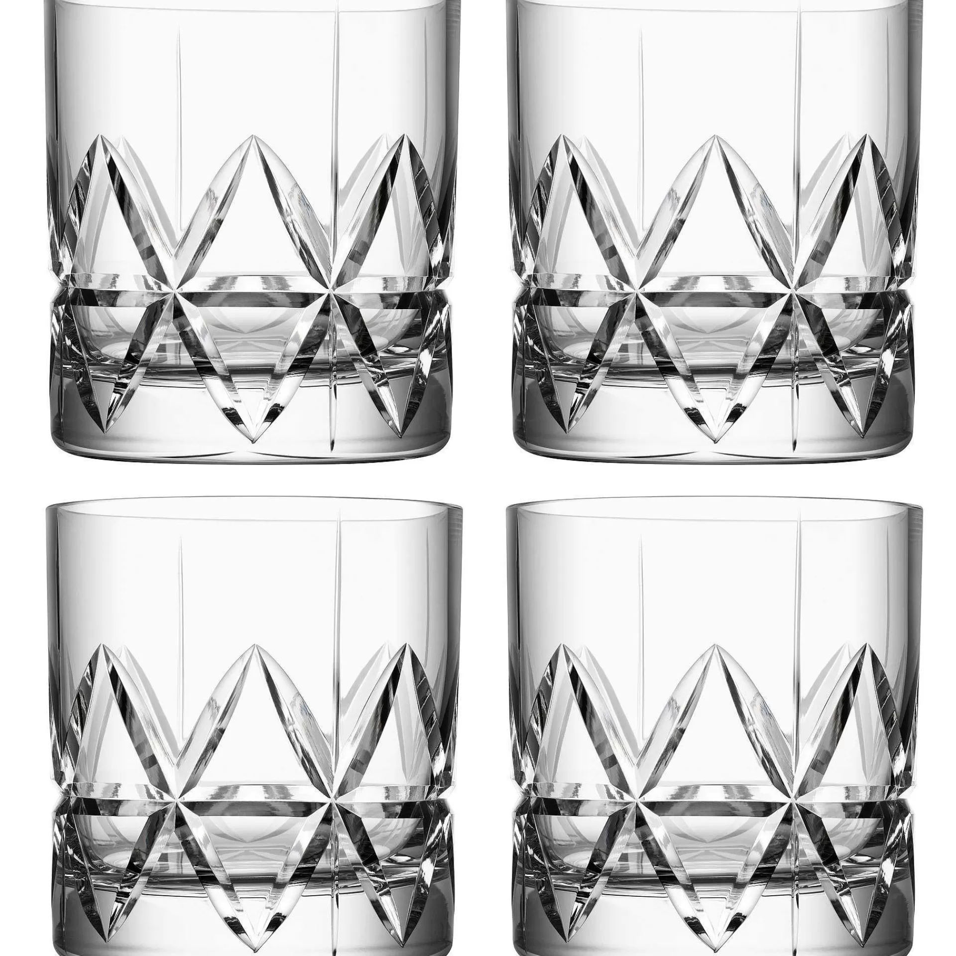 Orrefors Whiskyglass & Cognacglass*Peak Double Old Fashioned Glass 4-Stk.