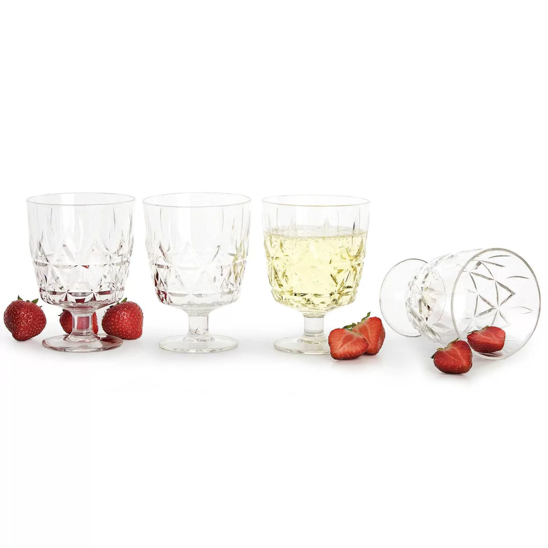 Sagaform Vannglass*Picknick Glass 4-Pakn.