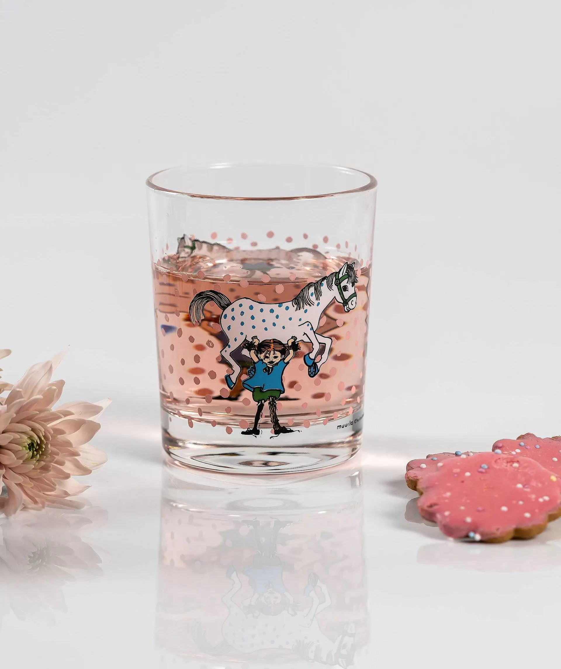 Muurla Vannglass*Pippi Og Lilla Gubben Drikkeglass 20 Cl
