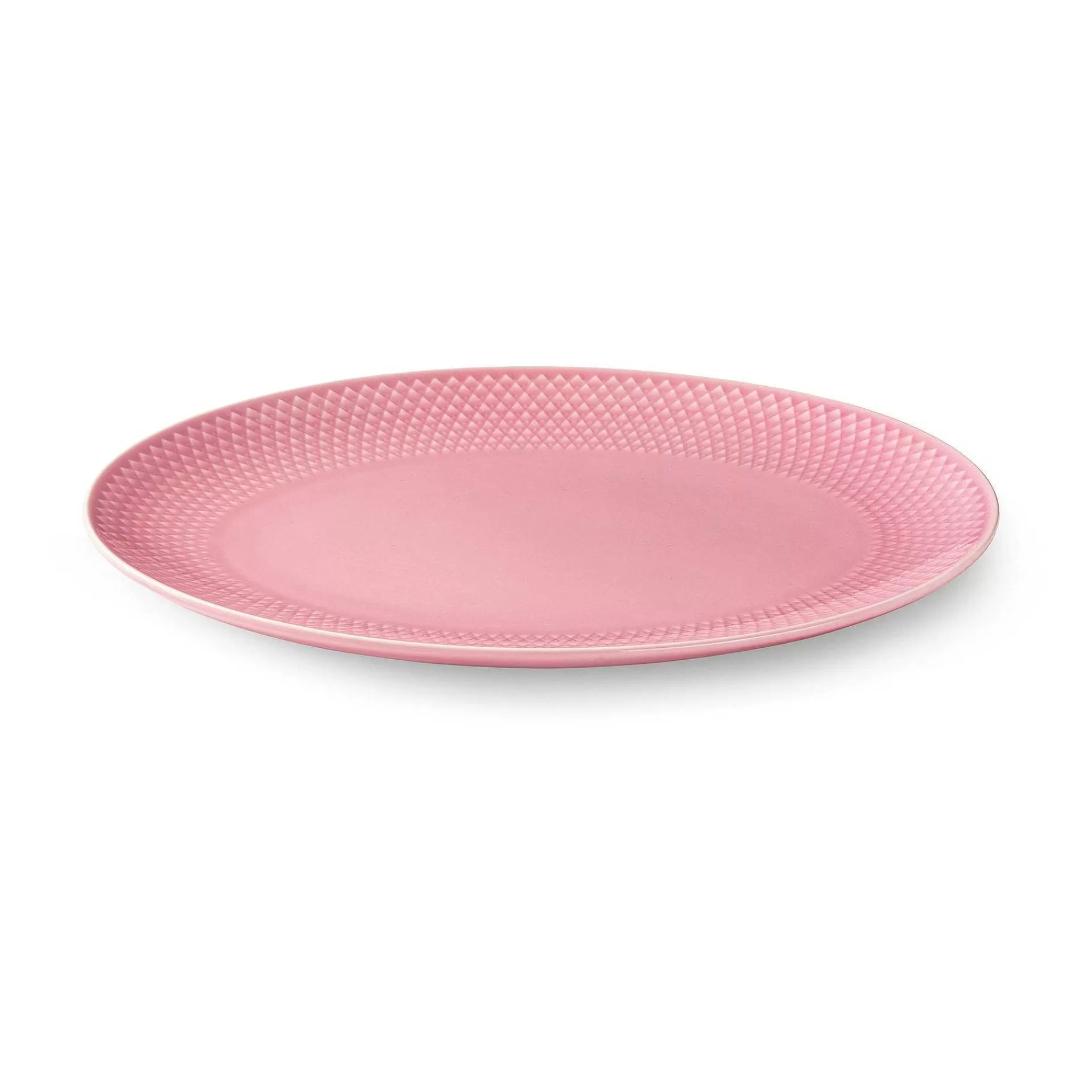 Lyngby Porcelæn Serveringsfat*Rhombe Ovalt Serveringsfat 21,5 X 28,5 Cm