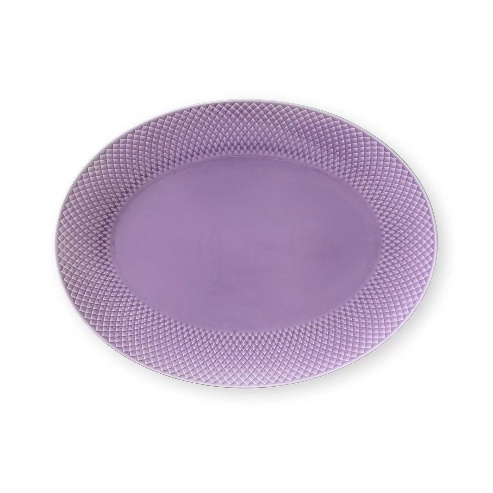 Lyngby Porcelæn Serveringsfat*Rhombe Ovalt Serveringsfat 35X26,5 Cm