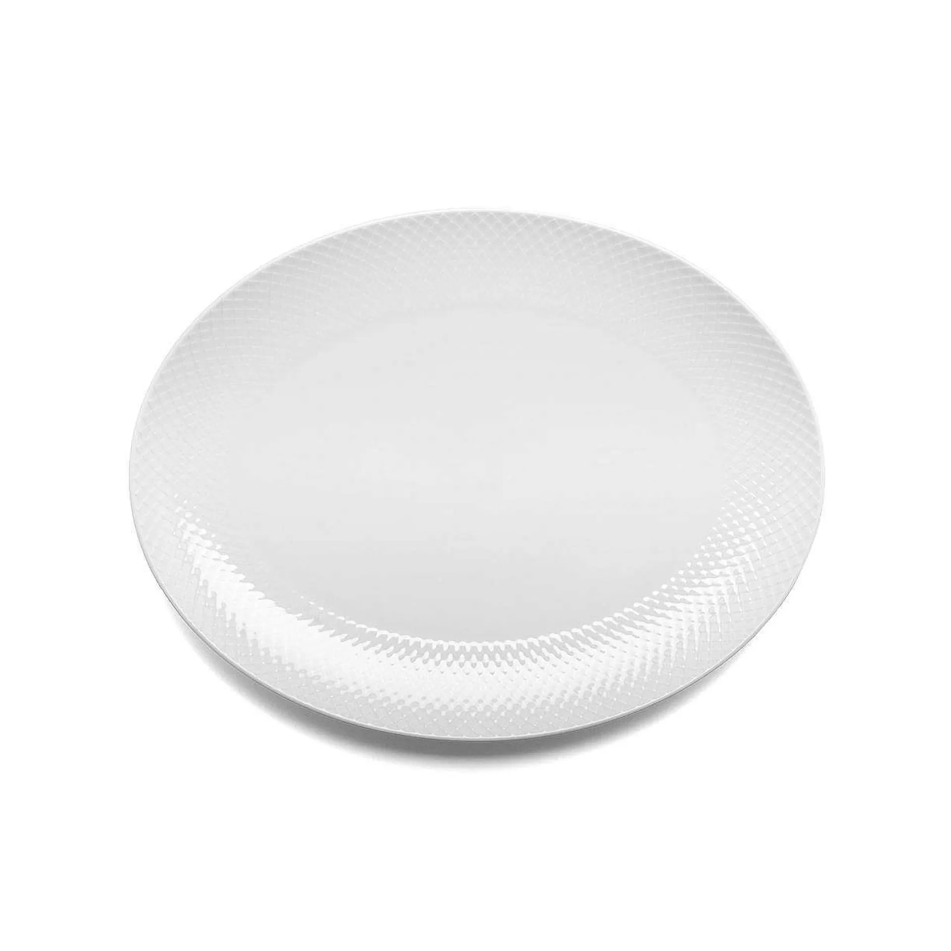 Lyngby Porcelæn Serveringsfat*Rhombe Ovalt Serveringsfat 35X26,5 Cm