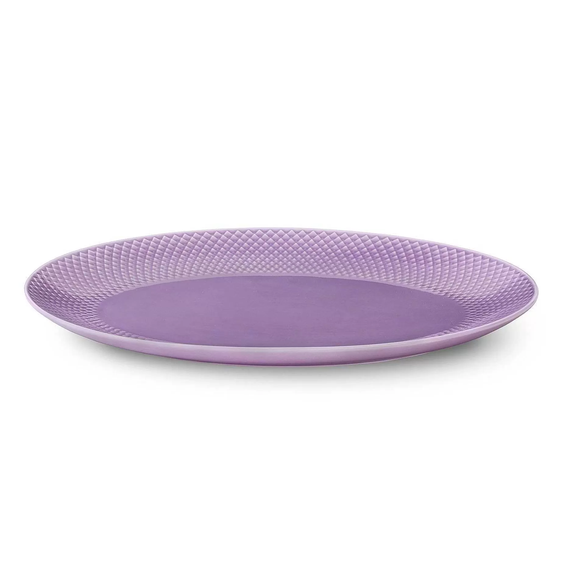 Lyngby Porcelæn Serveringsfat*Rhombe Ovalt Serveringsfat 35X26,5 Cm