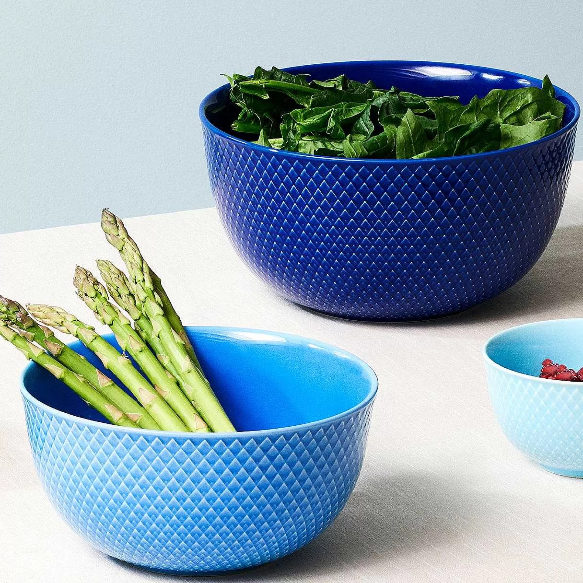 Lyngby Porcelæn Serveringsskåler*Rhombe Serveringskal O 22 Cm