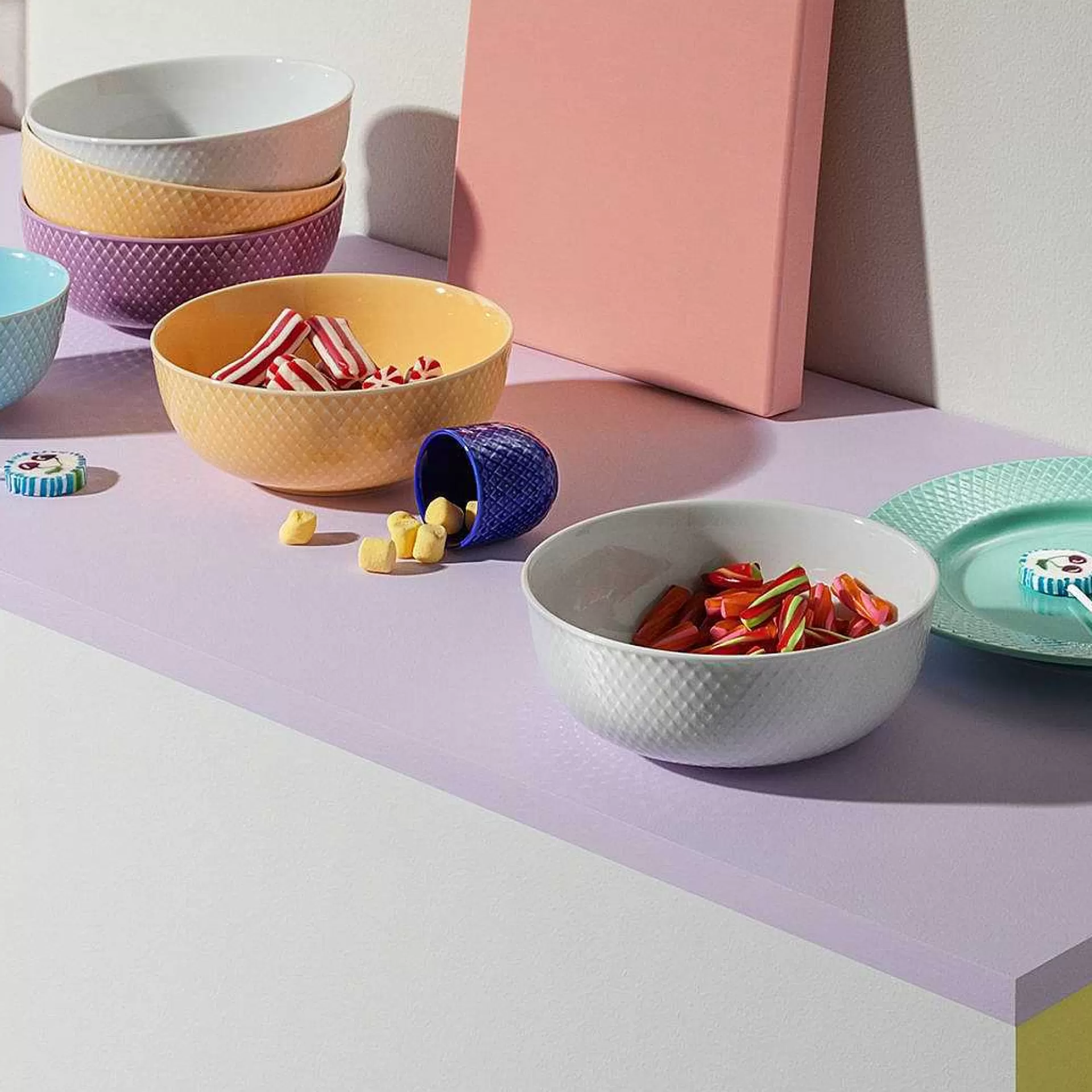 Lyngby Porcelæn Frokostskåler*Rhombe Skal O 15,5 Cm