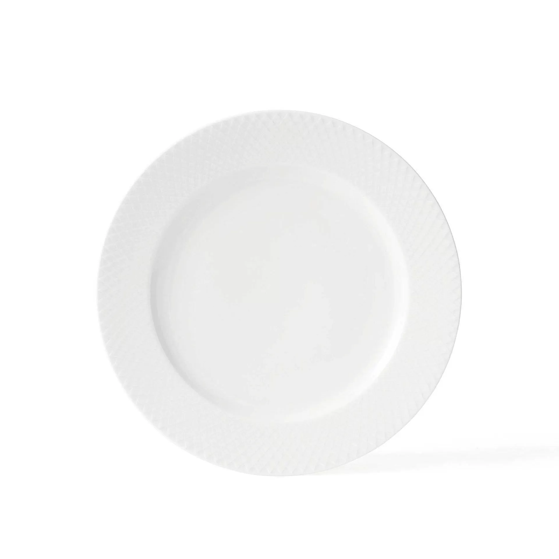 Lyngby Porcelæn Middagstallerkener*Rhombe Tallerken Hvit