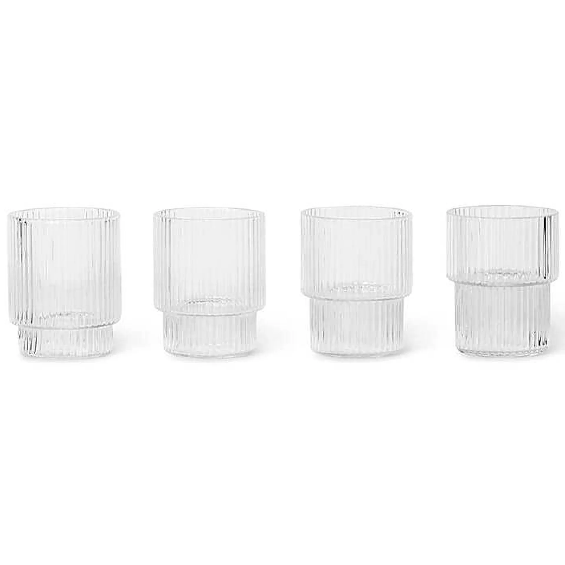 Ferm LIVING Gløggkopper*Ripple Espressoglass 6 Cl 4-Pakning
