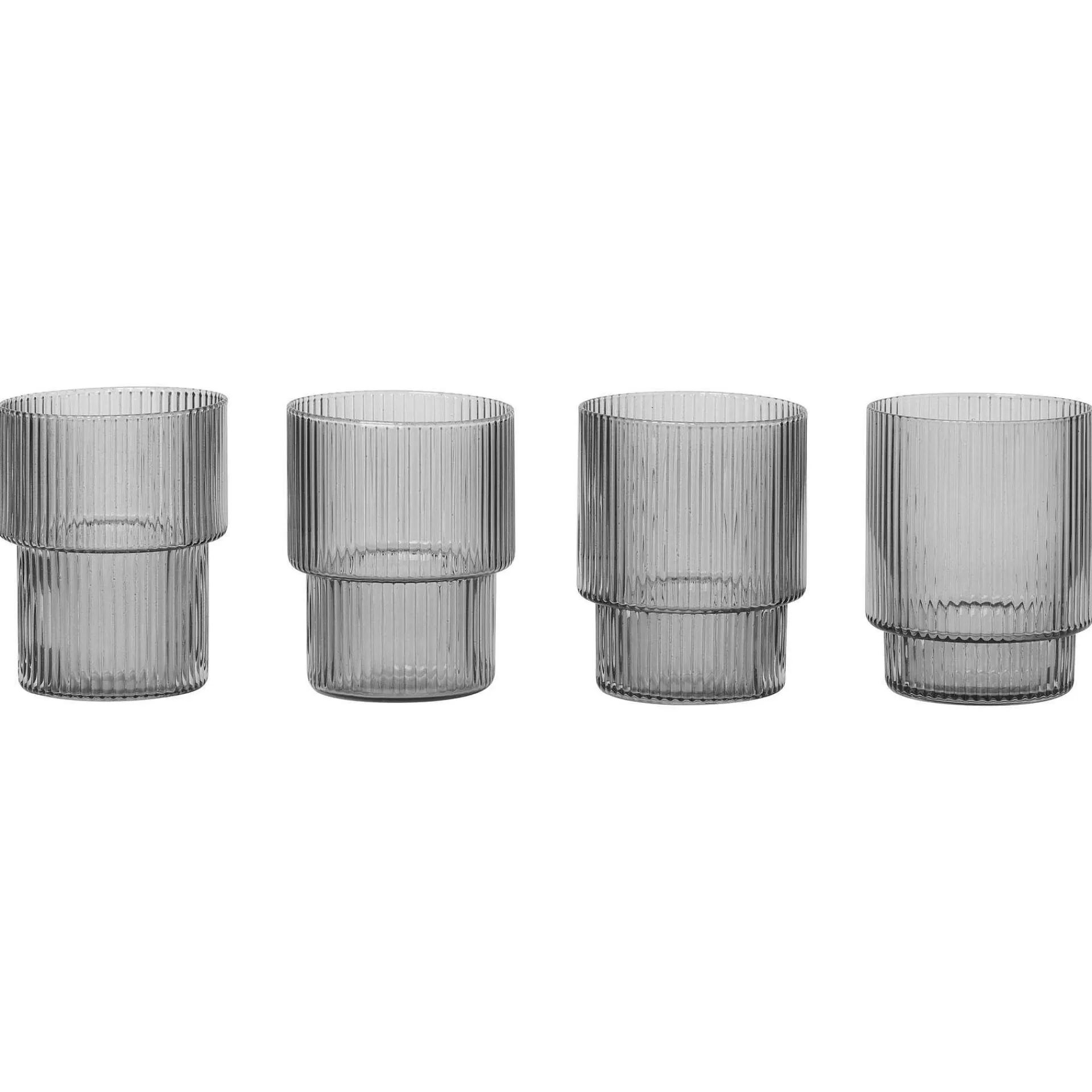 Ferm LIVING Vannglass*Ripple Glass 4-Pakn.