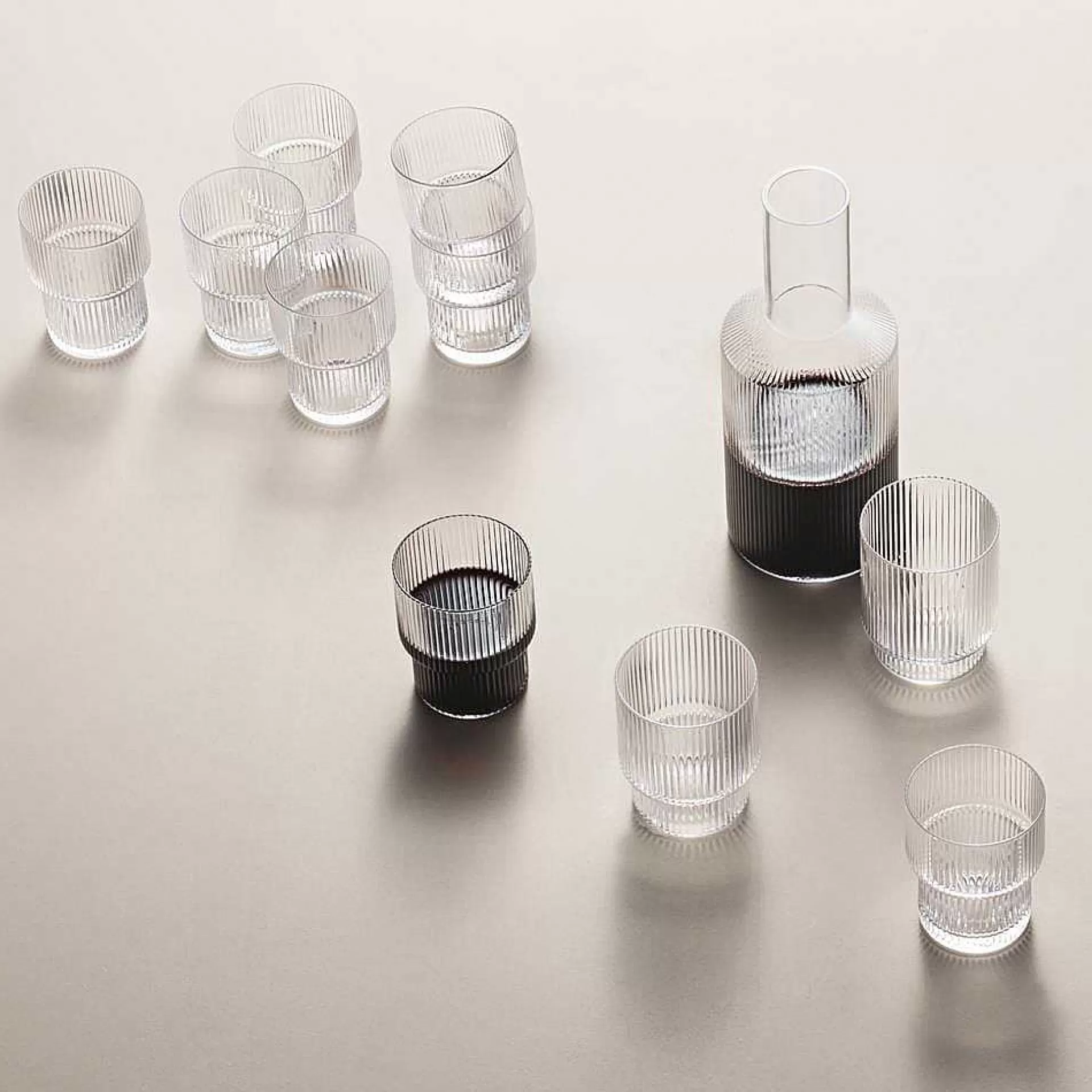 Ferm LIVING Vannglass*Ripple Glass 4-Pakn.