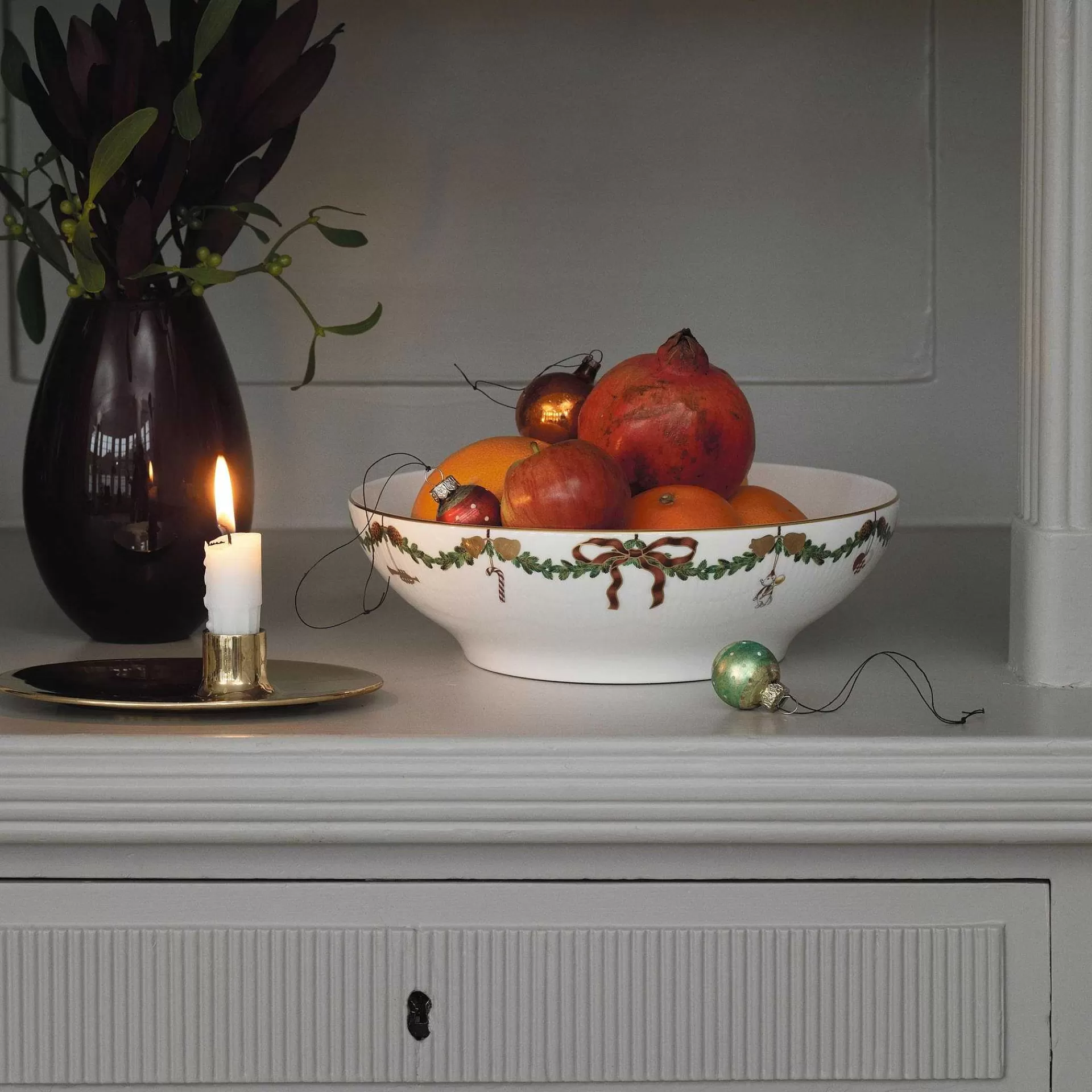 Royal Copenhagen Salatbolle*Star Fluted Christmas Serveringsskal