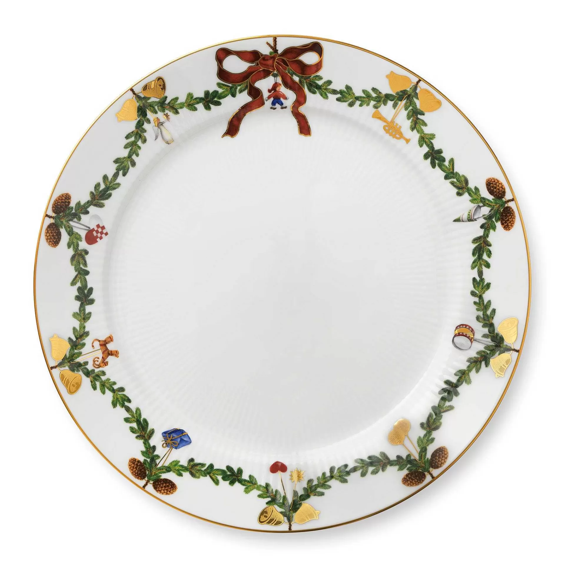 Royal Copenhagen Middagstallerkener*Star Fluted Tallerken Jul