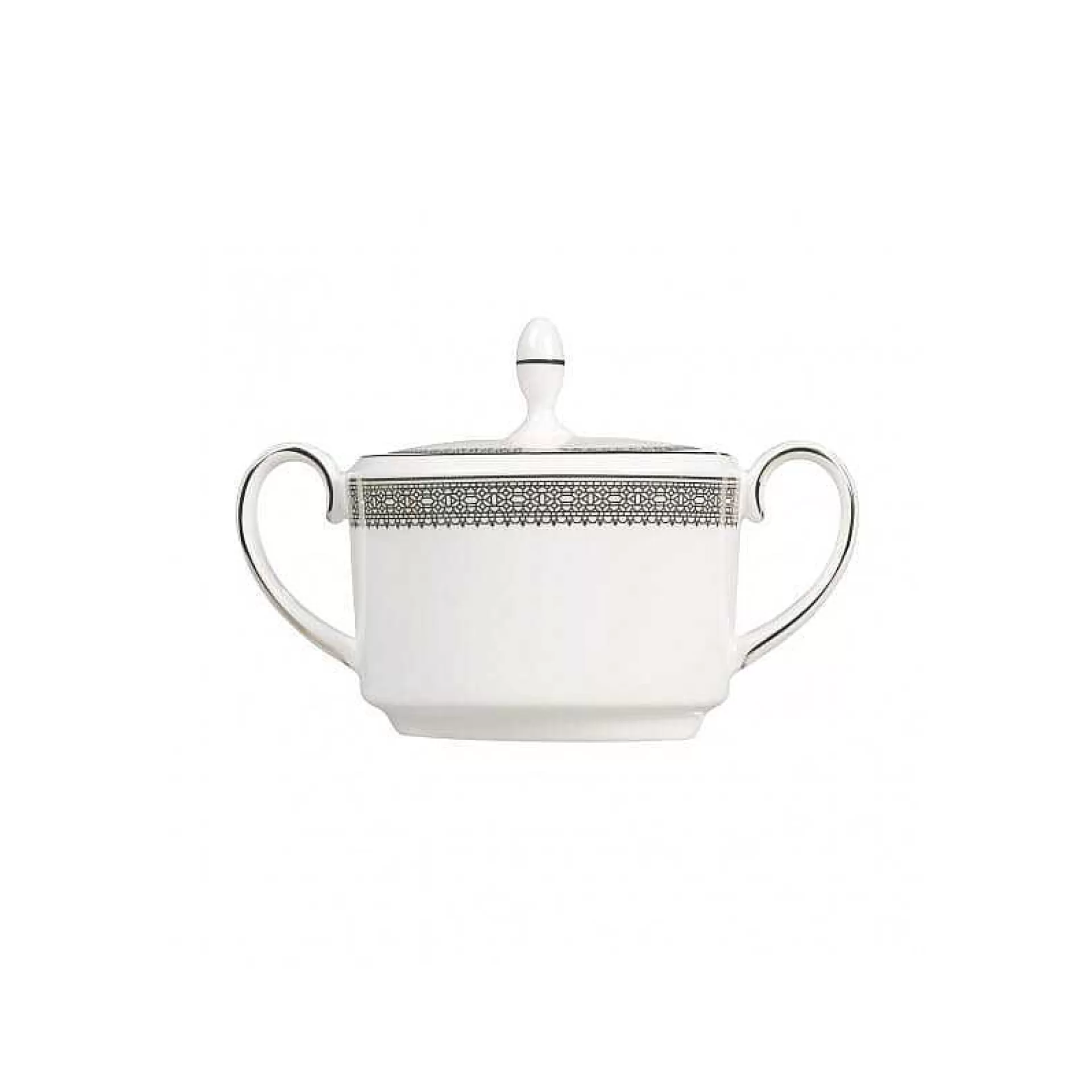 Wedgwood Sukkerskåler*Vera Wang Lace Platinum Sukkerskal