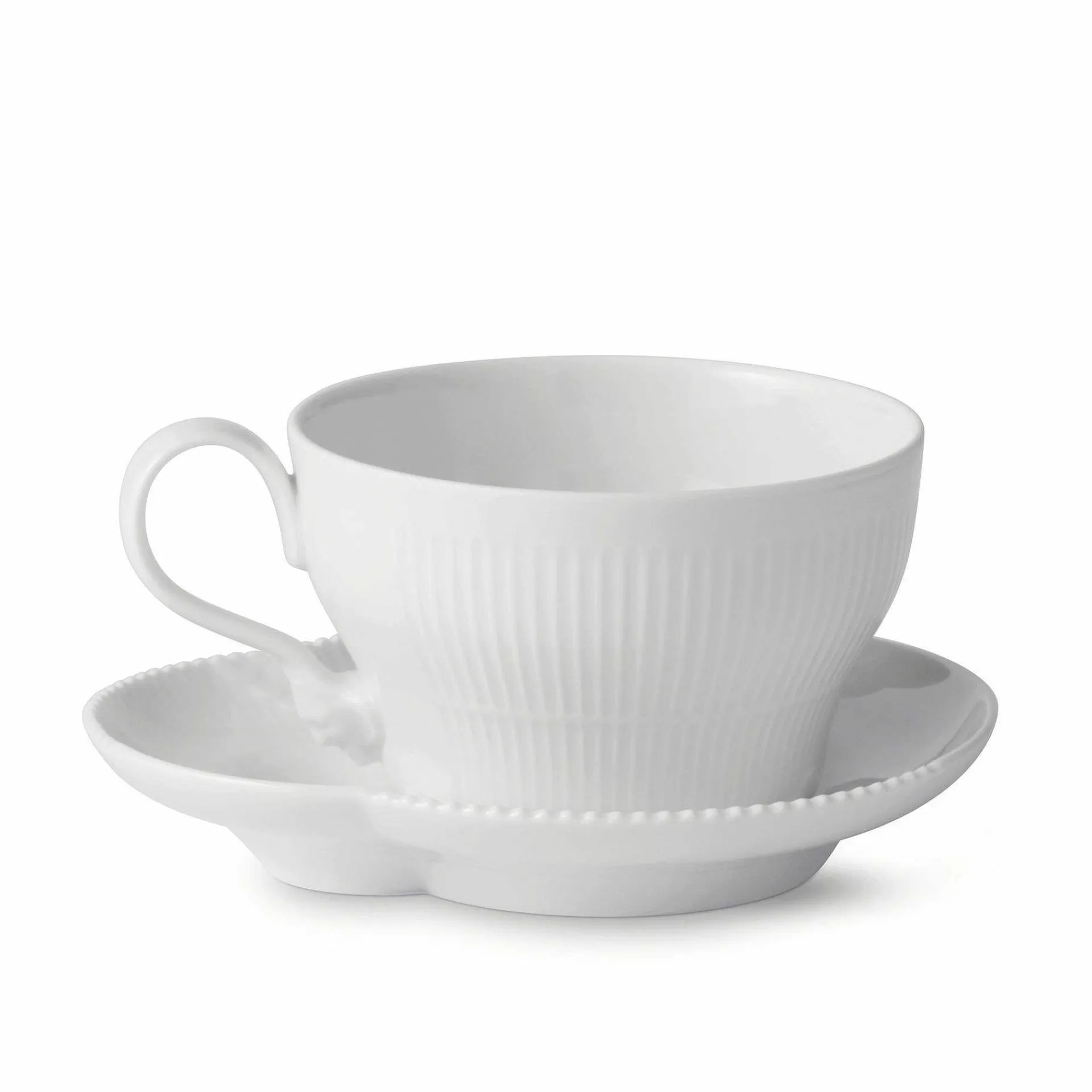 Royal Copenhagen Kaffekopper*White Elements Kopp Med Fat 26 Cl