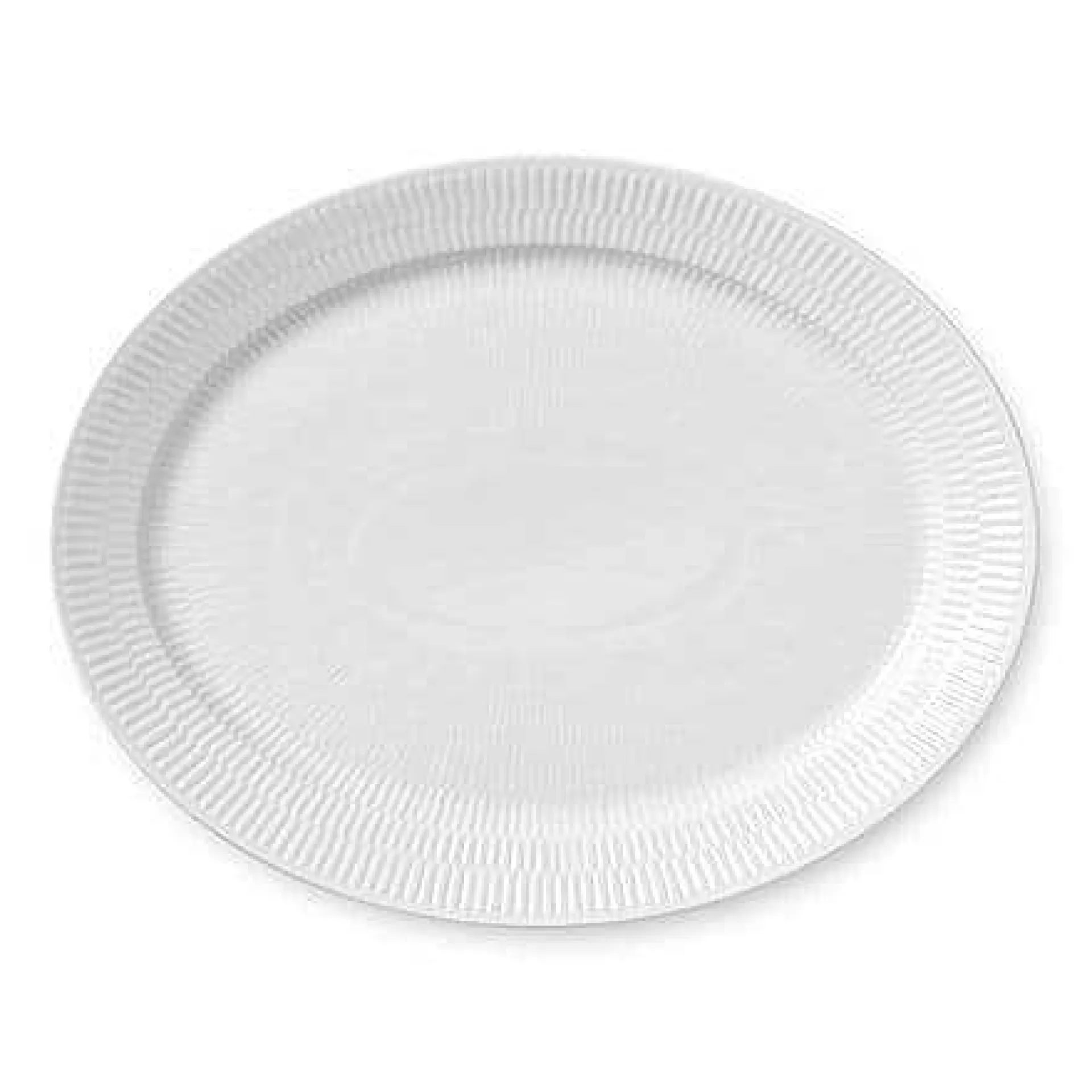 Royal Copenhagen Serveringsfat*White Fluted Ovalt Fat