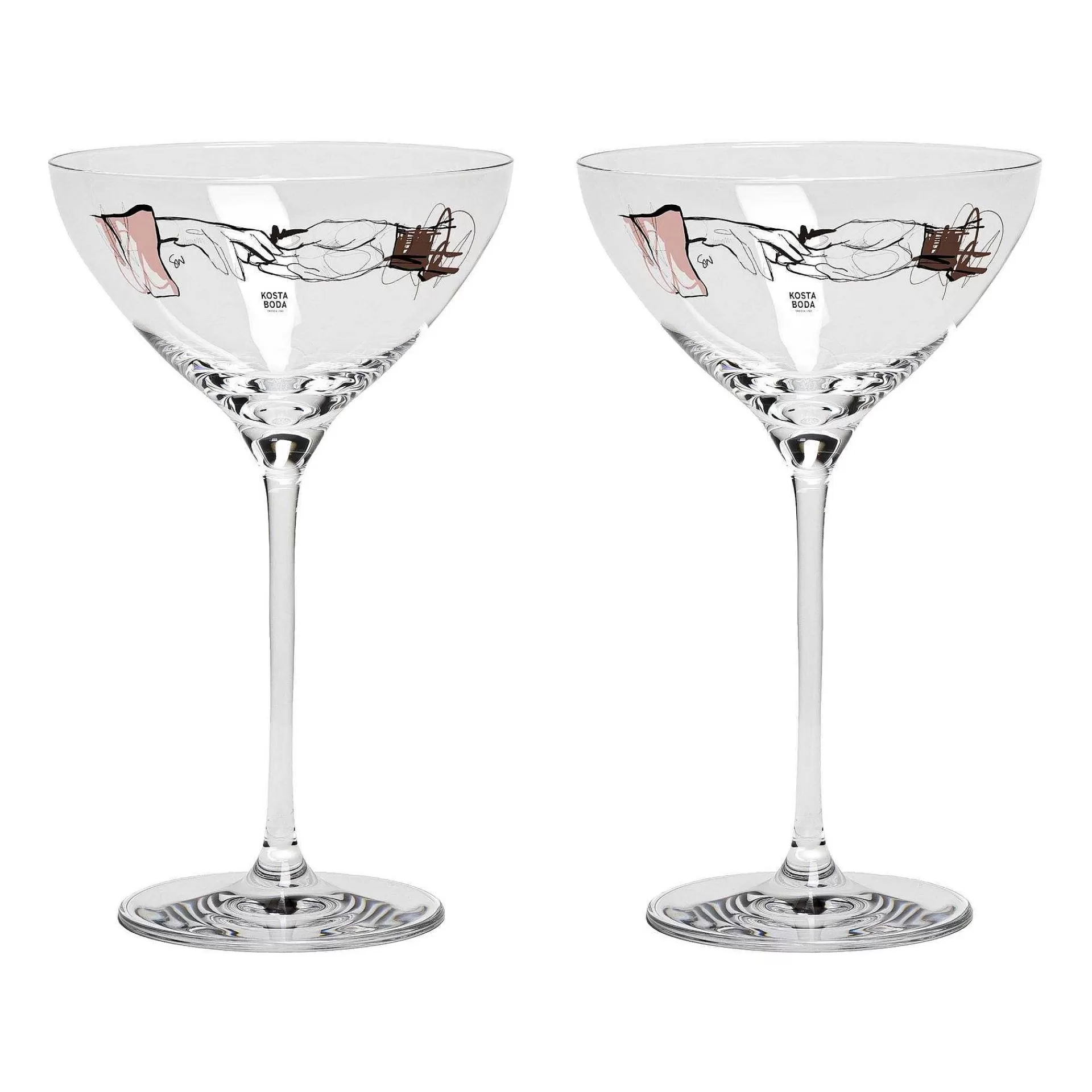 Kosta Boda Champagneglass*You And Me Together Champagnecoupe 32 Cl 2-Pakning