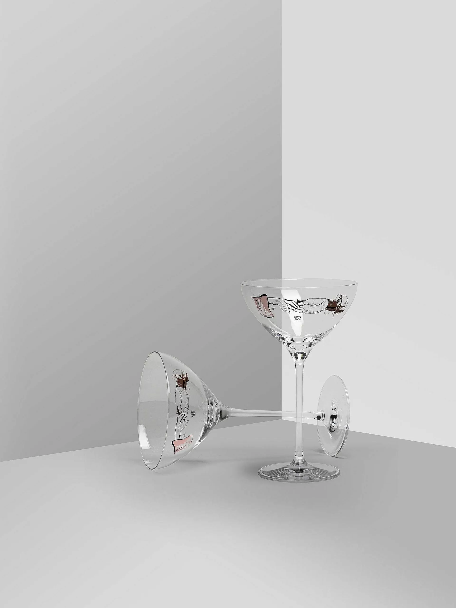 Kosta Boda Champagneglass*You And Me Together Champagnecoupe 32 Cl 2-Pakning